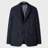 Paul Smith Navy Quilted Down Technical Blazer Blue In Blue