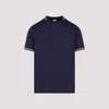 PAUL SMITH NAVY RIGHE COTTON T-SHIRT