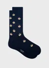 Paul Smith Cotton-blend Signature Stripe Polka-dot Socks In Blue