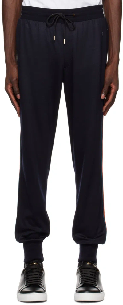 Paul Smith Navy Signature Stripe Sweatpants In 47 Blues