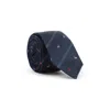 Paul Smith Navy Silk 'rabbit' Pinstripe Tie Blue In Blue