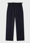 Paul Smith Navy Single-pleat Wool-mohair Evening Trousers Blue In Blue