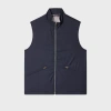 Paul Smith Navy 'storm System' Wool Gilet Blue In Blue