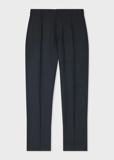 Paul Smith Navy Stretch-wool Trousers Blue