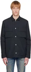 Paul Smith Navy Wadded Overshirt In 49 Blues