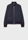 Paul Smith Navy Water Resistant Cotton-twill Harrington Jacket Blue In Blue