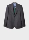 Paul Smith Navy Wool-cashmere Check Buggy-lined Blazer Blue In Gray