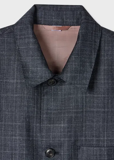 Paul Smith Navy Wool-silk Work Jacket Blue