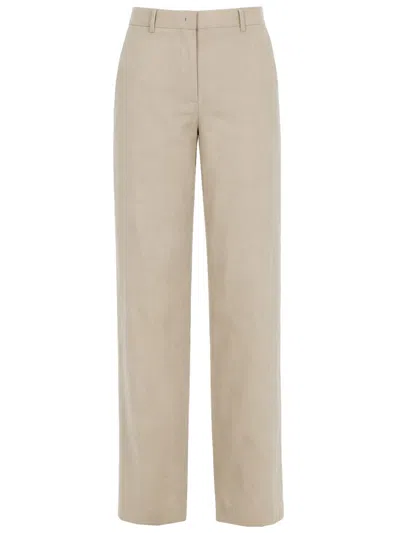 Paul Smith Neutrals Wide-leg Clean Front Chinos In Brown