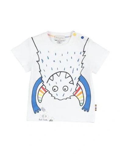 Paul Smith Babies'  Newborn Boy T-shirt White Size 3 Cotton