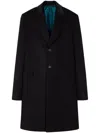 Paul Smith Black Wool-cashmere Epsom Coat In Schwarz