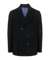 Paul Smith Men Wool And Cashmere Blend Double-breasted Blazer In Black