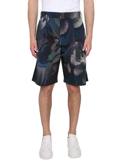 Paul Smith Nylon Bermuda Shorts In Multi