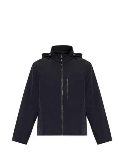 Paul Smith Hooded Nylon Casual Jacket In Neutral