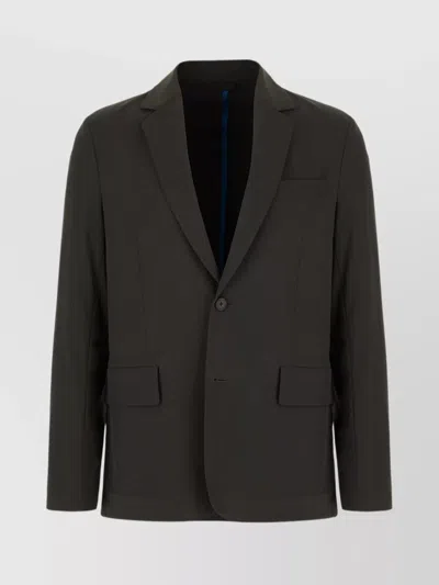 Paul Smith Nylon Stretch Blazer Back Vent In Black