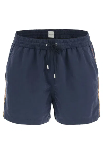Paul Smith Nylon Swim Shorts In Blue