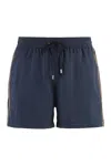 Paul Smith Signature Stripe Swim Shorts In Blue