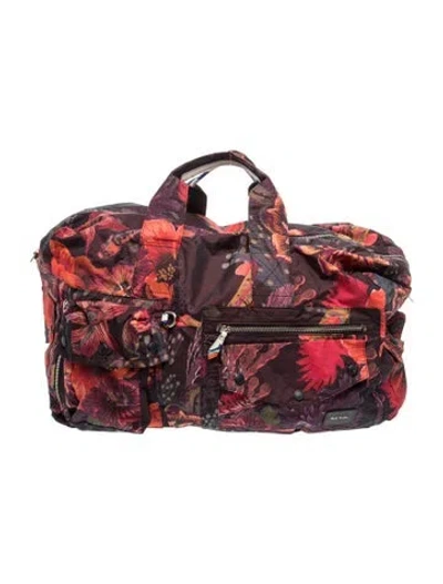 Pre-owned Paul Smith Nylon Weekender Bag In Burgundy