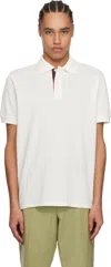 Paul Smith Off-white Artist Stripe Placket Polo In 1 White