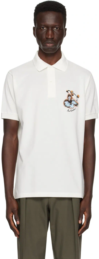 Paul Smith Off-white Orchid Polo In 1 Whites