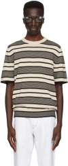 PAUL SMITH OFF-WHITE STRIPED T-SHIRT