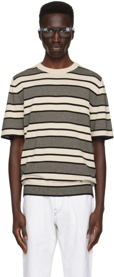 Paul Smith Off-white Striped T-shirt In 3 Whites