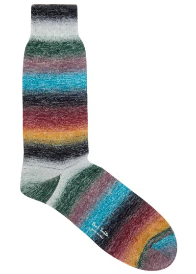 Paul Smith Ombré Cotton-blend Socks In Multi
