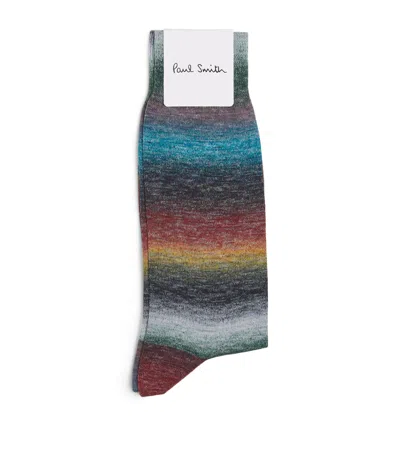 Paul Smith Ombré Signature Stripe Socks In Multi