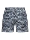 Paul Smith Optic Geometric-print Swim Shorts In Blue