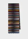 Paul Smith Optic 'signature Stripe' Scarf Multicolour In Multicolour