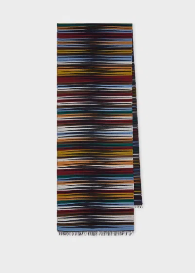 Paul Smith Optic 'signature Stripe' Scarf Multicolour