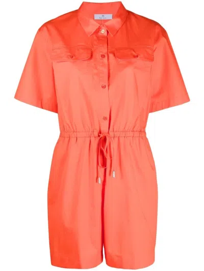 PAUL SMITH ORANGE COTTON PLAYSUIT