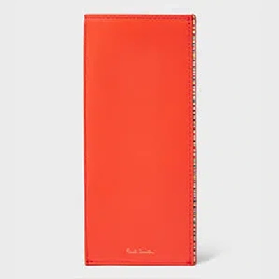 Paul Smith Orange 'signature Stripe' Trim Glasses Case