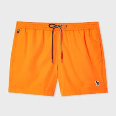 Paul Smith Orange Zebra Logo Swim Shorts
