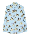 Paul Smith Orchid-print Short-sleeve Shirt In Blue