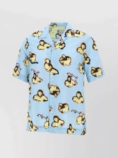 Paul Smith Blue Orchid Shirt In Light Blue