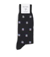 Paul Smith Organic Cotton-blend Astronaut Socks In Black