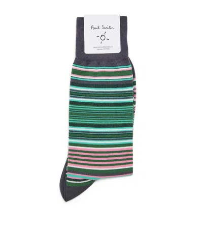 Paul Smith Organic Cotton-blend Kahn Socks In Multi