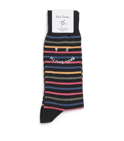 Paul Smith Organic Cotton-blend Leo Happy Socks In Multi