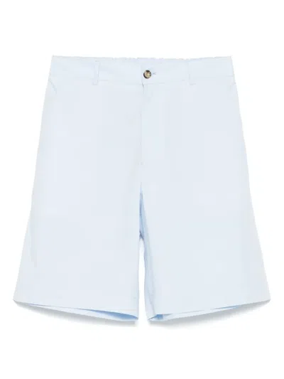 Paul Smith Organic Cotton-blend Shorts In Blue