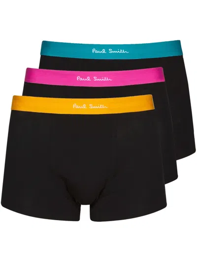 Paul Smith Organic Cotton Boxer Shorts In Black