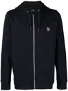 Paul Smith Full Zip Hooded Sweatshirt With Embroidered Detail