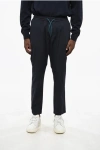 Paul Smith Organic Cotton Pants With Elastic Waistband In Blue