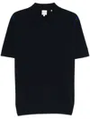 Paul Smith Cotton Short Sleeves Polo In Navy Blue In Blue