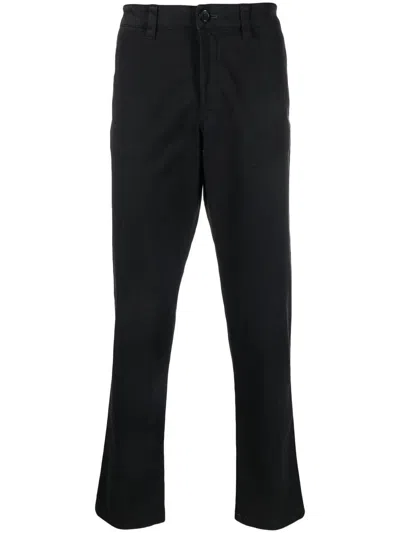 Paul Smith Organic-cotton Straight-leg Trousers In Black