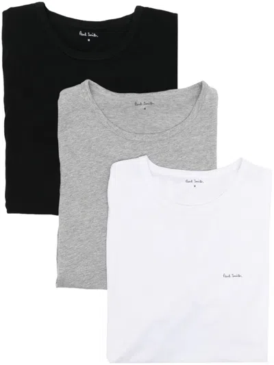Paul Smith Organic Cotton T Shirt 3pack In Multi