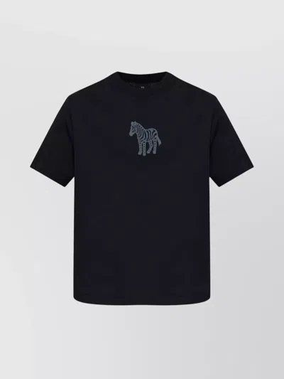 Paul Smith Organic Cotton Zebra Crew Neck T-shirt