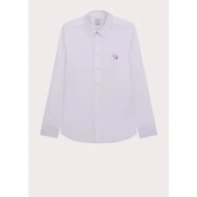 Paul Smith Outline Rainbow Zebra Classic Shirt Col: 01 White, Size: Xx