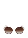 Paul Smith Mabley 53mm Gradient Round Sunglasses In Red