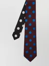 Paul Smith Burgundy Silk Polka Dot Contrast Tie Red